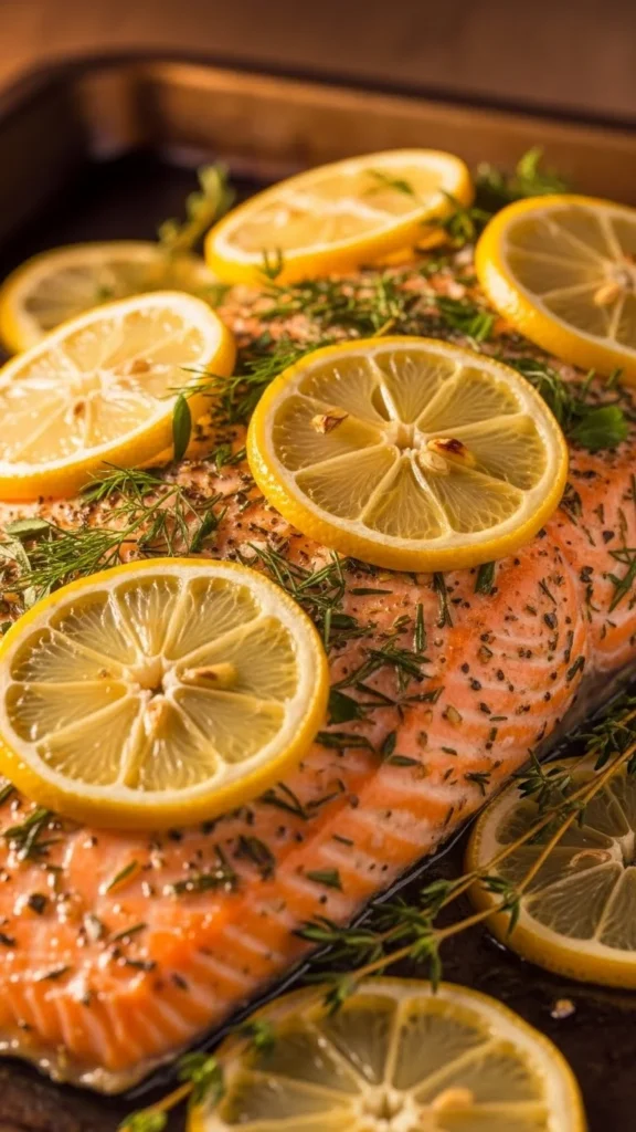 Winter Herb Baked Salmon