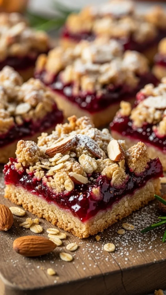 Almond Berry Crumble Bars