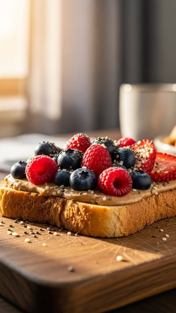 Almond Butter Berry Toast