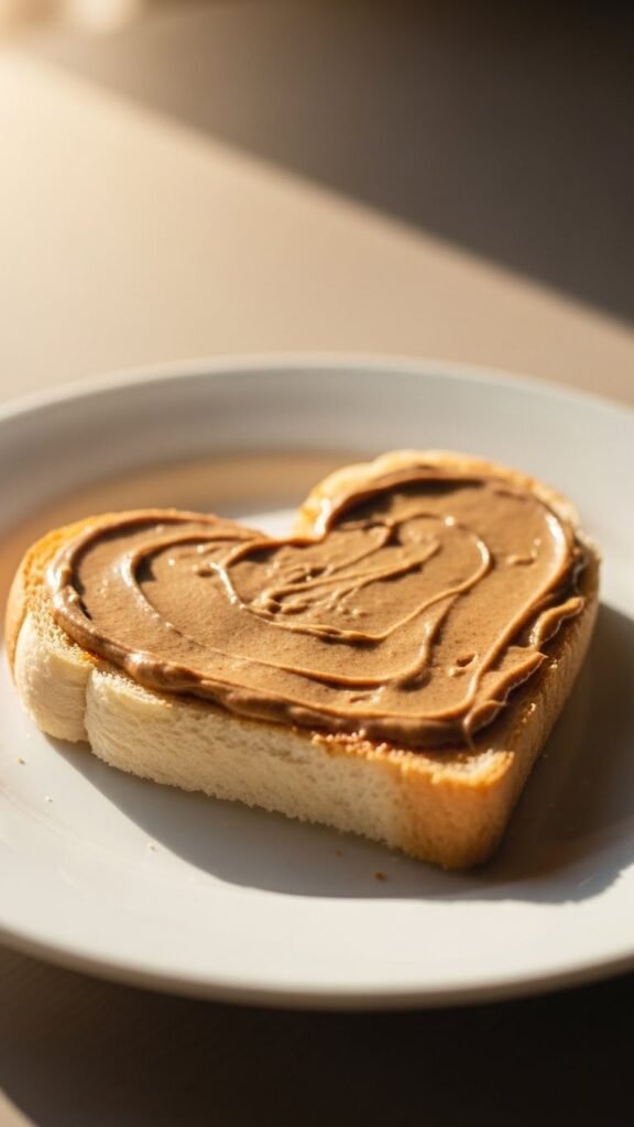 Almond Butter Toast Hearts