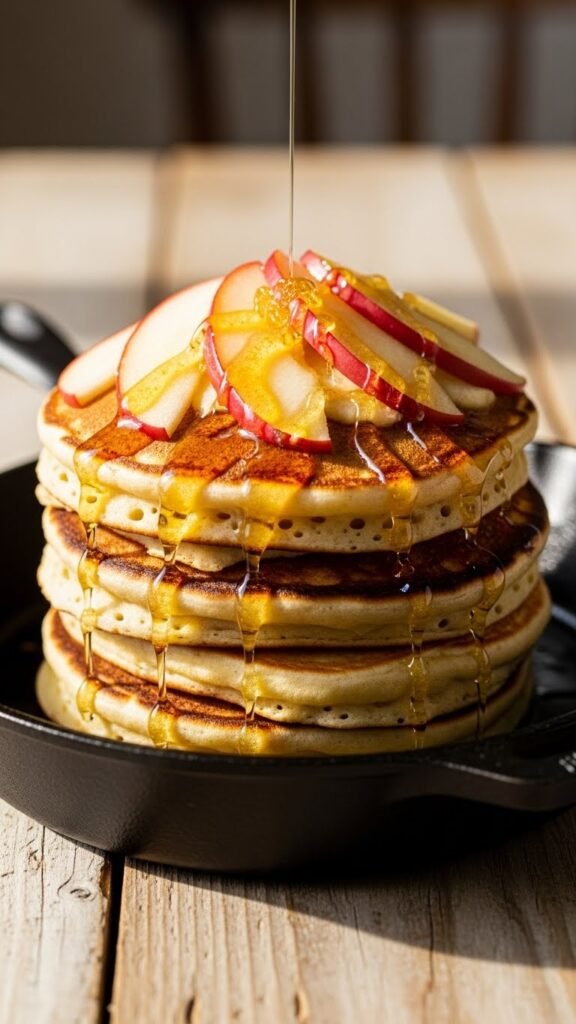 Apple Honey Skillet Pancakes
