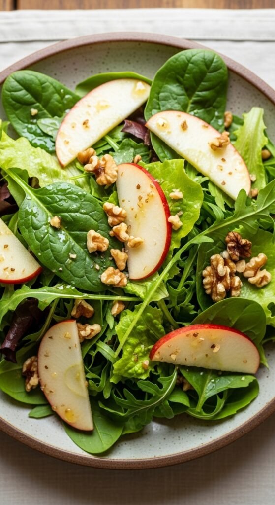Apple Walnut Leafy Salad
