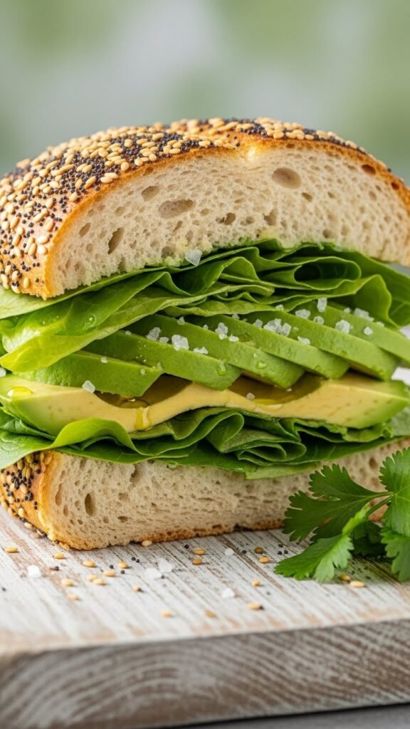 Avocado and Lettuce Sandwich