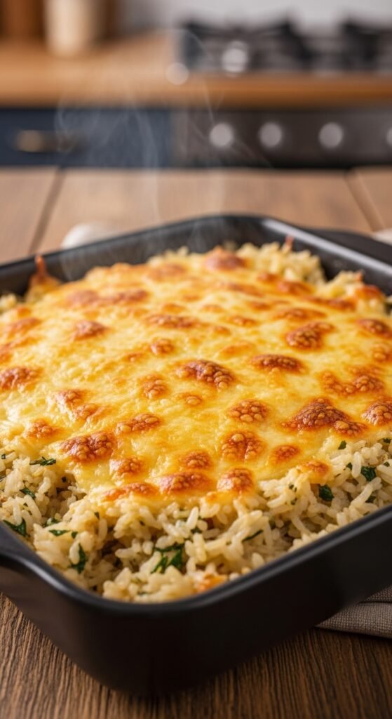 Baked Cheesy Rice