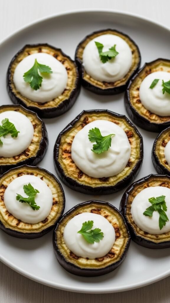 Baked Eggplant with Spiced Yogurt