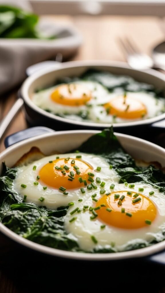 Baked Eggs with Spinach