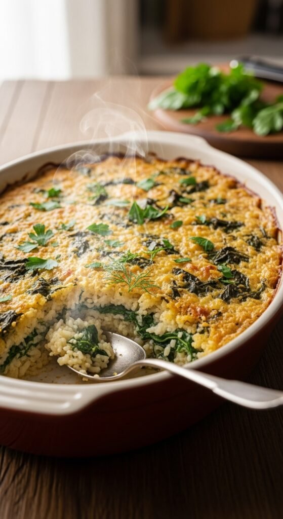 Baked Spinach Rice Casserole