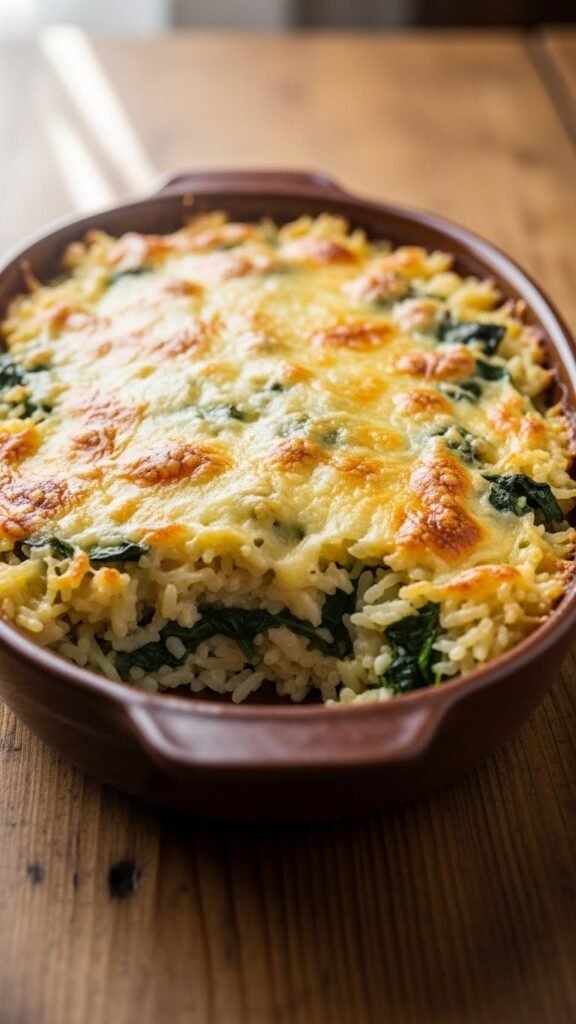 Baked Spinach Rice Casserole