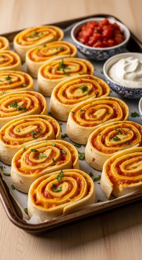 Baked Tortilla Spirals