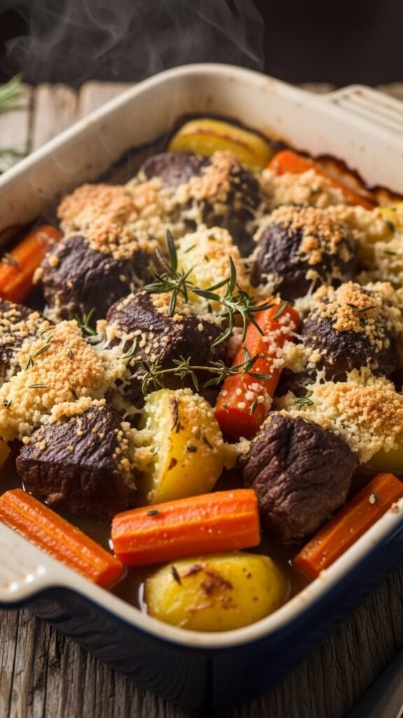 Beef and Root Vegetable Bake