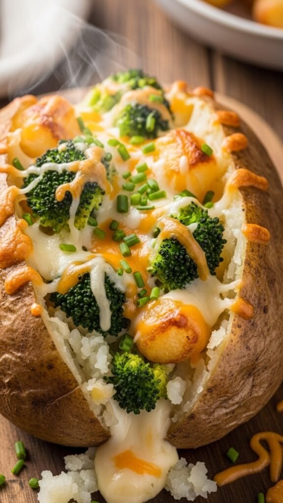Broccoli and Cheese Baked Potatoes