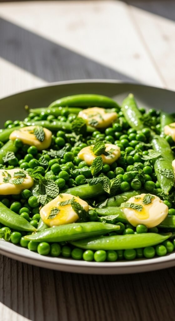 Buttered Peas With Chopped Herbs