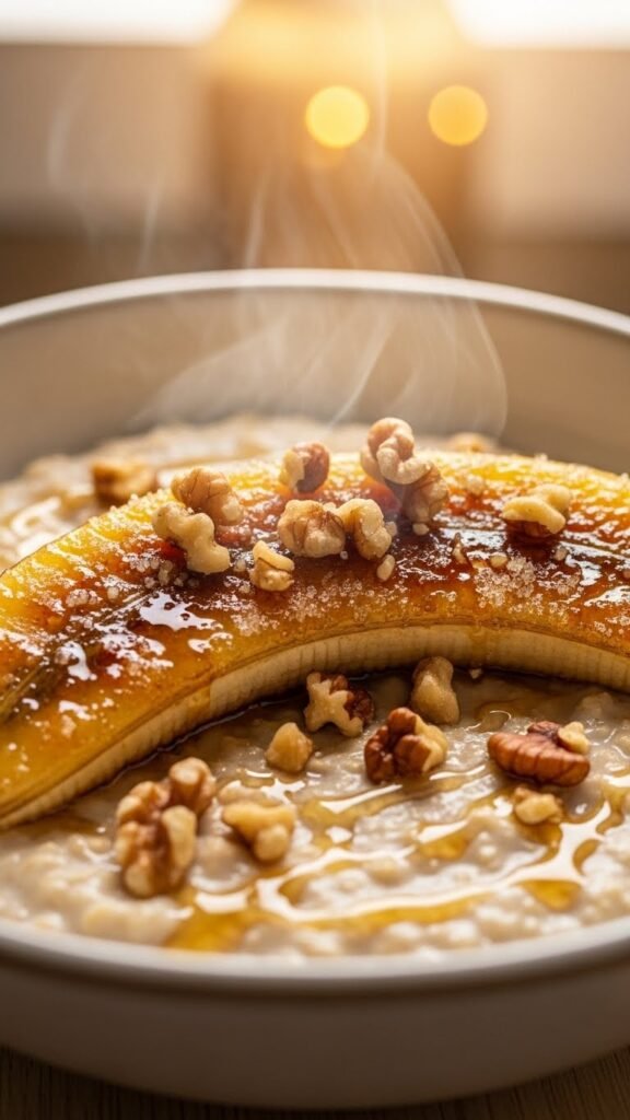 Caramelized Banana Oatmeal Bowl