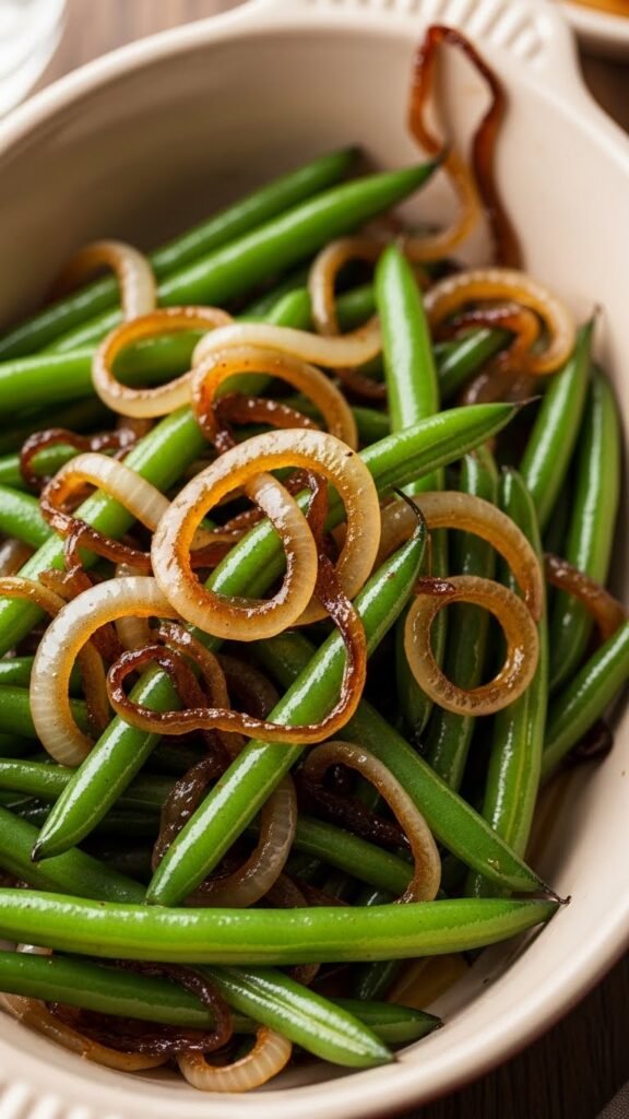 Caramelized Onion Green Beans