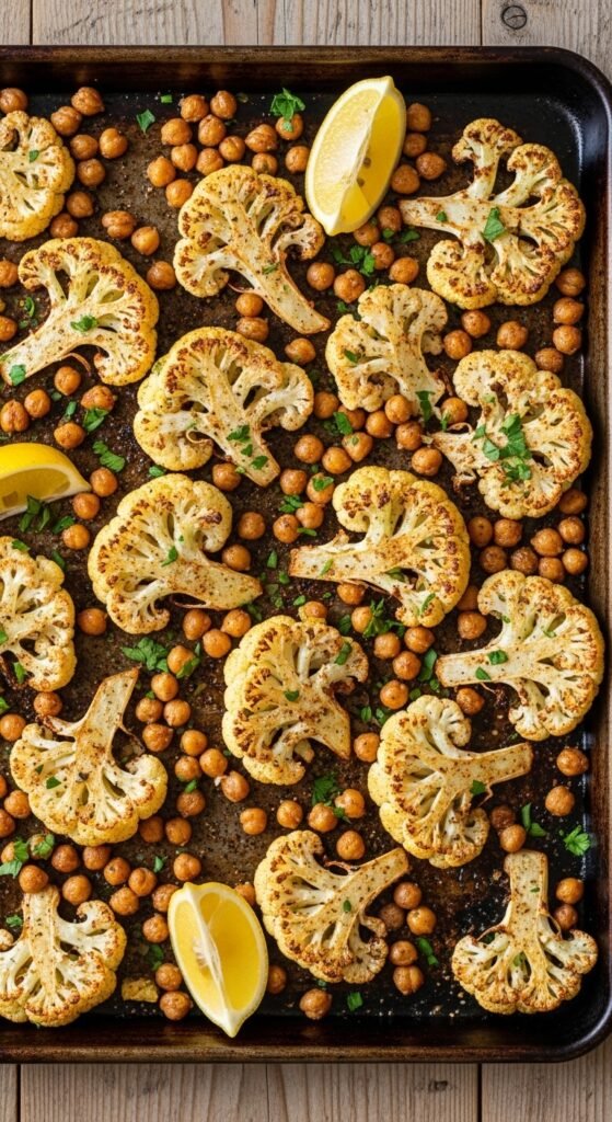 Cauliflower and Chickpea Roast