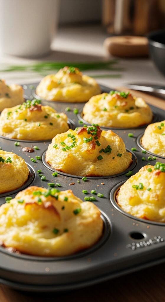 Cheddar and Chive Mashed Potato Cups