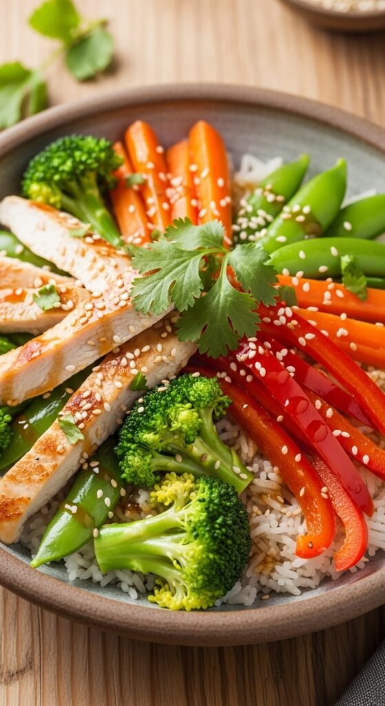 Chicken Veggie Rice Bowl