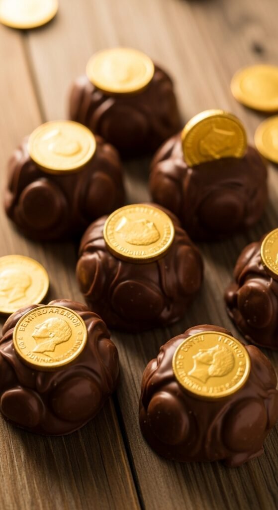 Chocolate Coin Clusters