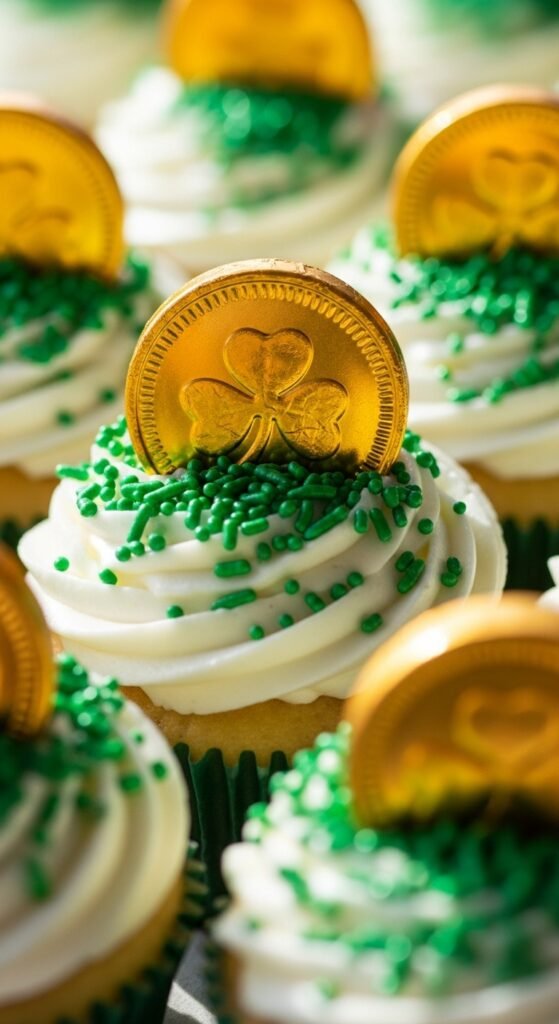 Chocolate Coin Cupcakes Toppers