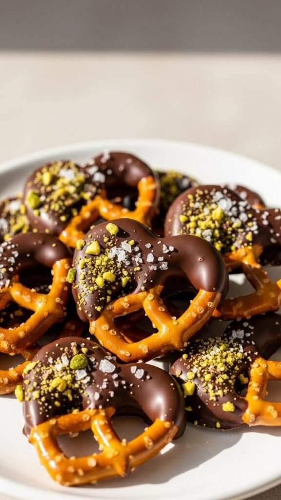 Chocolate Covered Pretzel Hearts