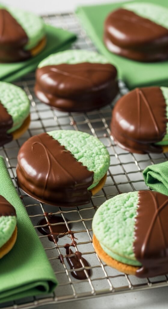 Chocolate-Dipped Mint Cookies