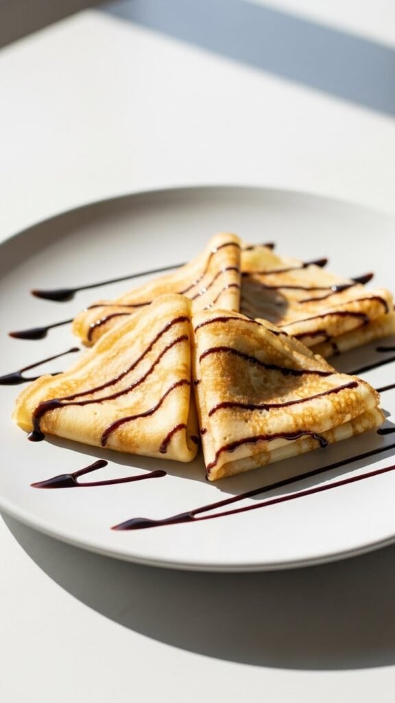 Chocolate Drizzle Crepes