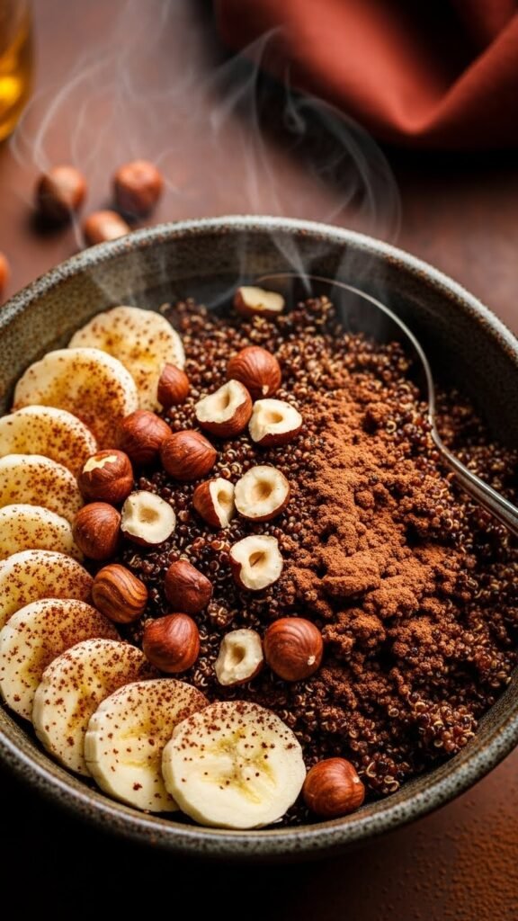 Chocolate Hazelnut Quinoa Bowl