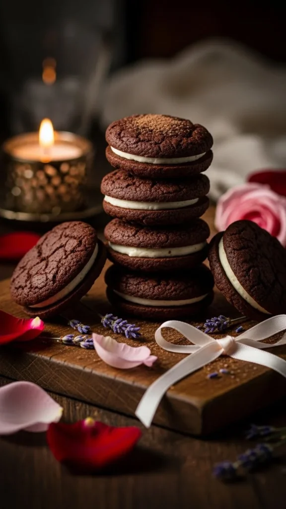 Chocolate Heart Sandwich Cookies