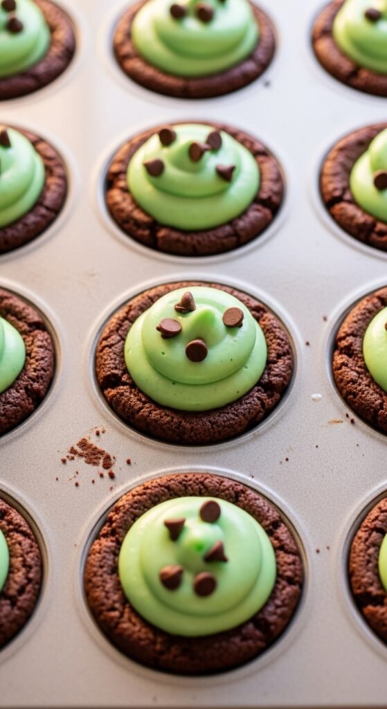 Chocolate Mint Cookie Cups