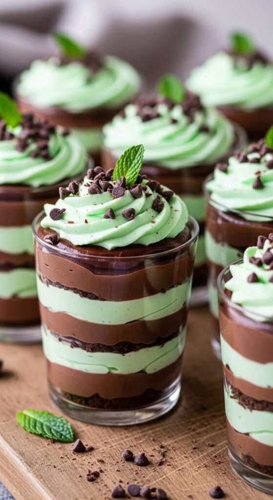 Chocolate Mint Cup Desserts