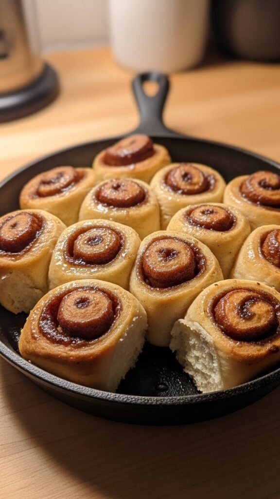Cinnamon Roll Skillet Bites
