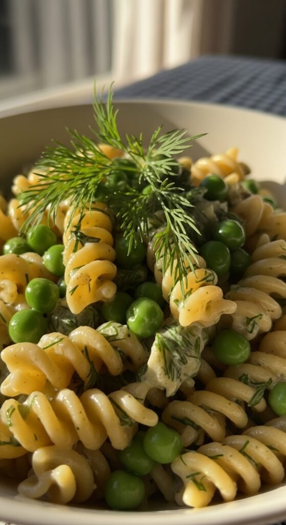 Creamy Dill Pasta With Peas