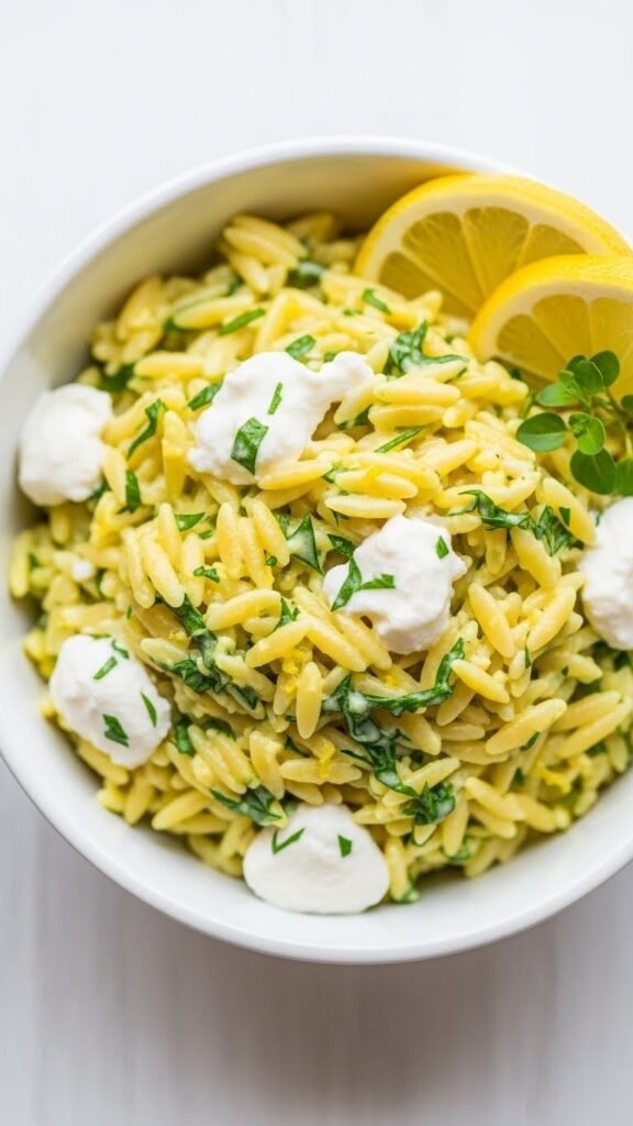 Creamy Lemon Ricotta Orzo