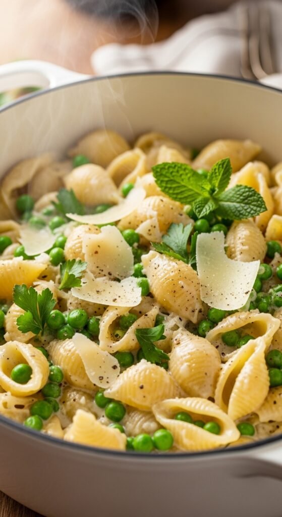 Creamy Pea Pasta in One Pot