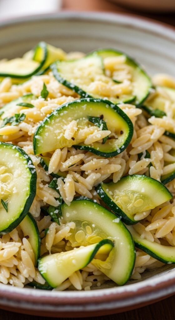 Creamy Zucchini Orzo
