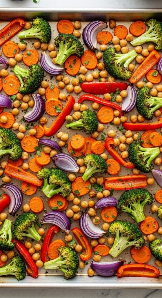 Crispy Chickpeas and Mixed Vegetables