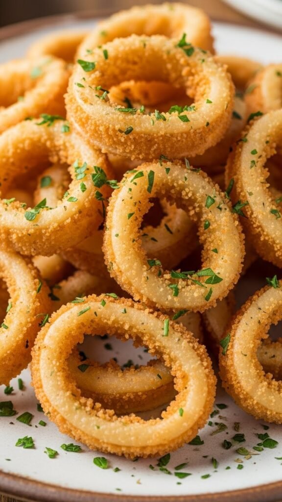 Crispy Garlic Calamari Rings