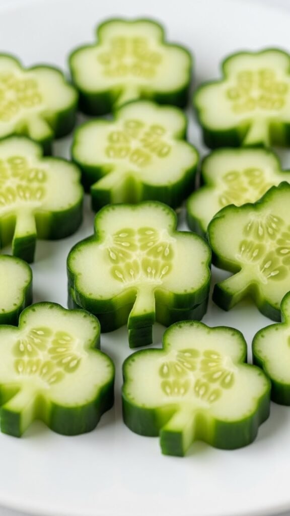 Cucumber Shamrock Snacks