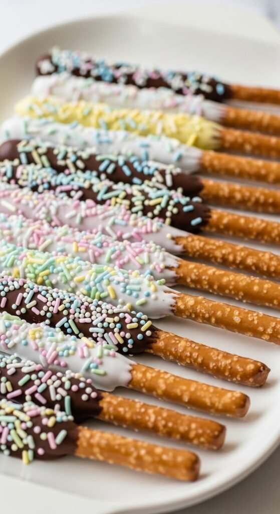Dipped Pretzel Rods