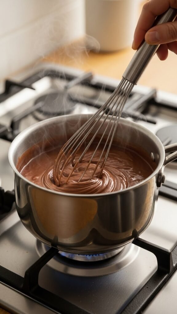 Finish with butter and flavoring