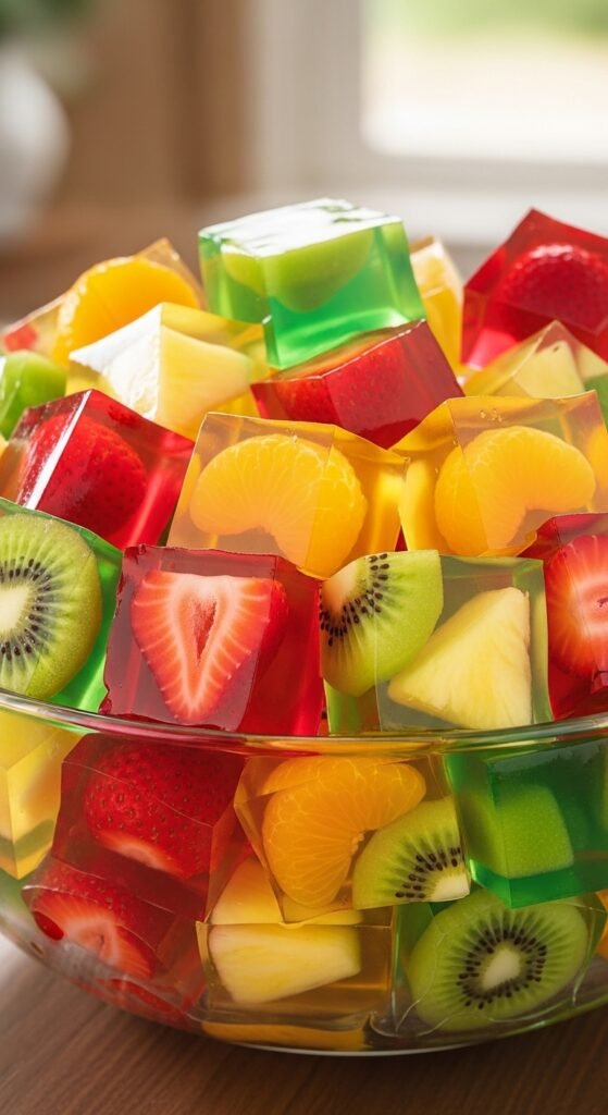Fruit Gelatin Cubes
