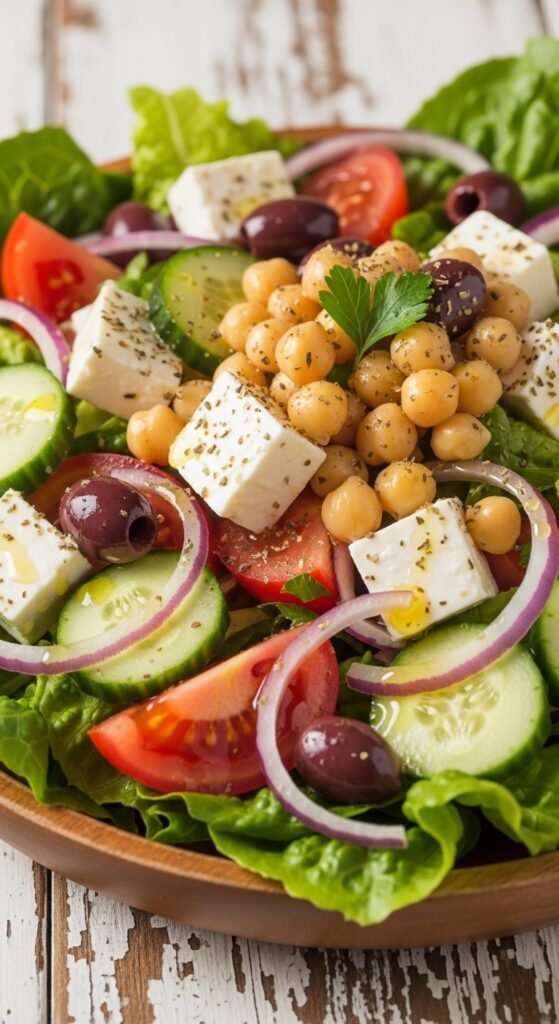 Greek Salad with Chickpeas