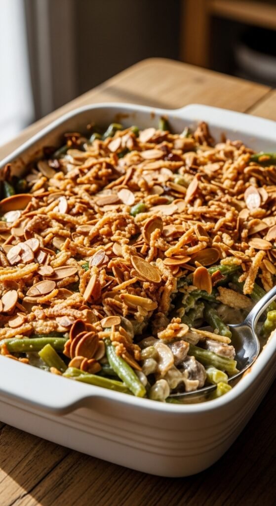 Green Bean Almond Bake