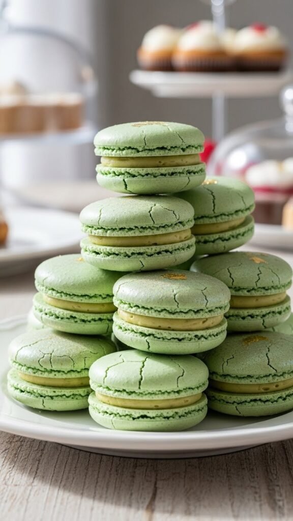 Green Macaron Cookies