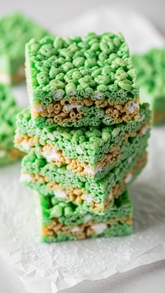 Green Rice Krispie Treats