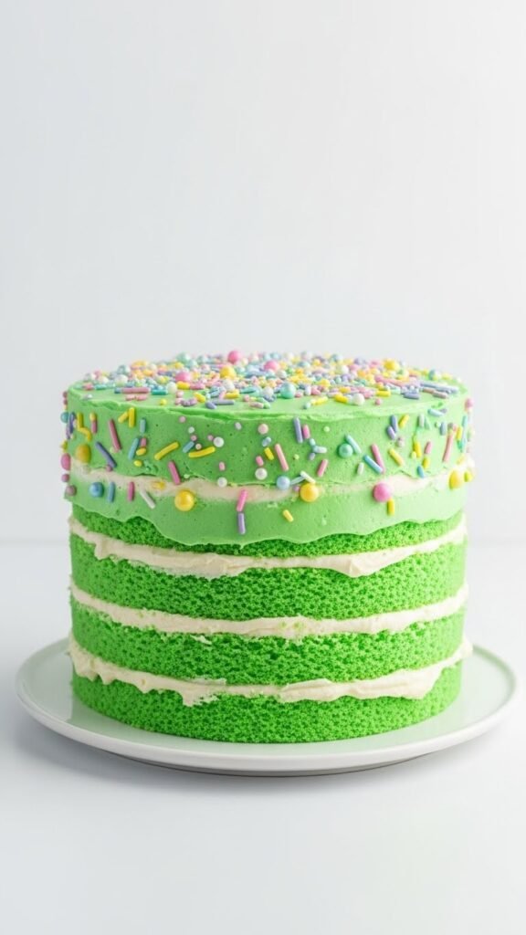 Green Sprinkle Cake