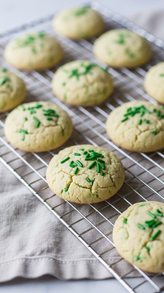 Green Sprinkle Confetti Cookies
