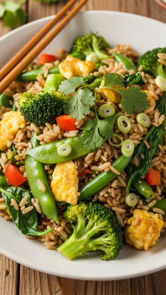 Green Veggie Fried Rice