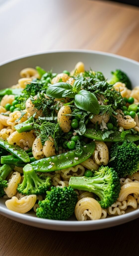 One-Pot Green Veggie Pasta