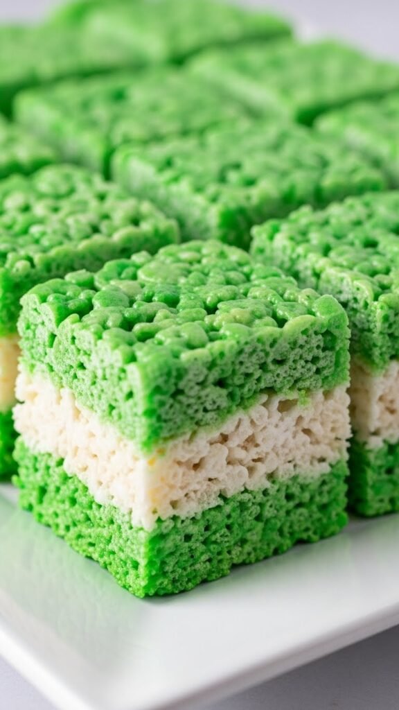 Green and White Layer Bars